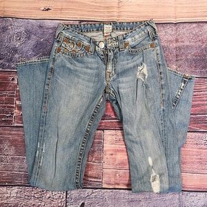 True Religion Joey Big T Rainbow Flare Jeans